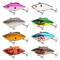 Leurre de pêche VIB en PVC pour lancer longue distance, appât artificiel rigide en forme de poisson 6,5 cm 7,5 cm, hameçon renforcé, leurre de plongée profonde