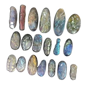 Pierres précieuses semi-précieuses de différentes tailles, pièces, labradorite, têtes de mort - Product Image 3
