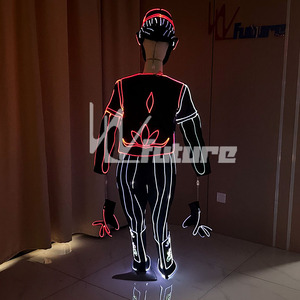 Costume Lumineux Style Arabe en Fibre Optique, <span class=keywords><strong>Tenue</strong></span> LED de Luxe pour Spectacles Scéniques, Fêtes, Festivals, Parades, Clubs et Événements Cosplay - Product Image 4