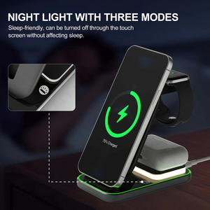 Station de charge sans fil 4 en 1 <span class=keywords><strong>Chargeur</strong></span> sans fil pour iPhone 16 15 Max/X/<span class=keywords><strong>8</strong></span> 15W Station de charge rapide sans fil pour <span class=keywords><strong>IWatch</strong></span> Ultra - Product Image 6