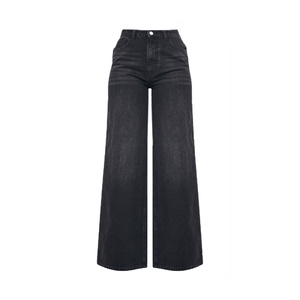 Classic Blue Denim Jeans <b>Women</b> High Waist Straight Cut Casual Pants Everyday Comfortable Wear Solid Color Bottoms - Product Image 2