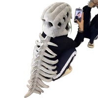 Jouet en peluche amusant et réaliste, monstre dinosaure squelette, masque en peluche mignon et doux pour enfants et adultes, jouet en peluche animal en peluche