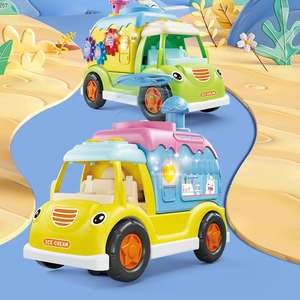 بطارية تعليمية تعمل بالصحون الطائرة قاذفة كهربائية موسيقية كارتون لعبة سيارة ثلج - Product Image 2