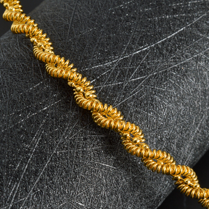 Collar de Cadena Trenzada de Cobre Chapado en Oro de 14k de 42cm para Mujer, Venta al Por Mayor - Product Image 2