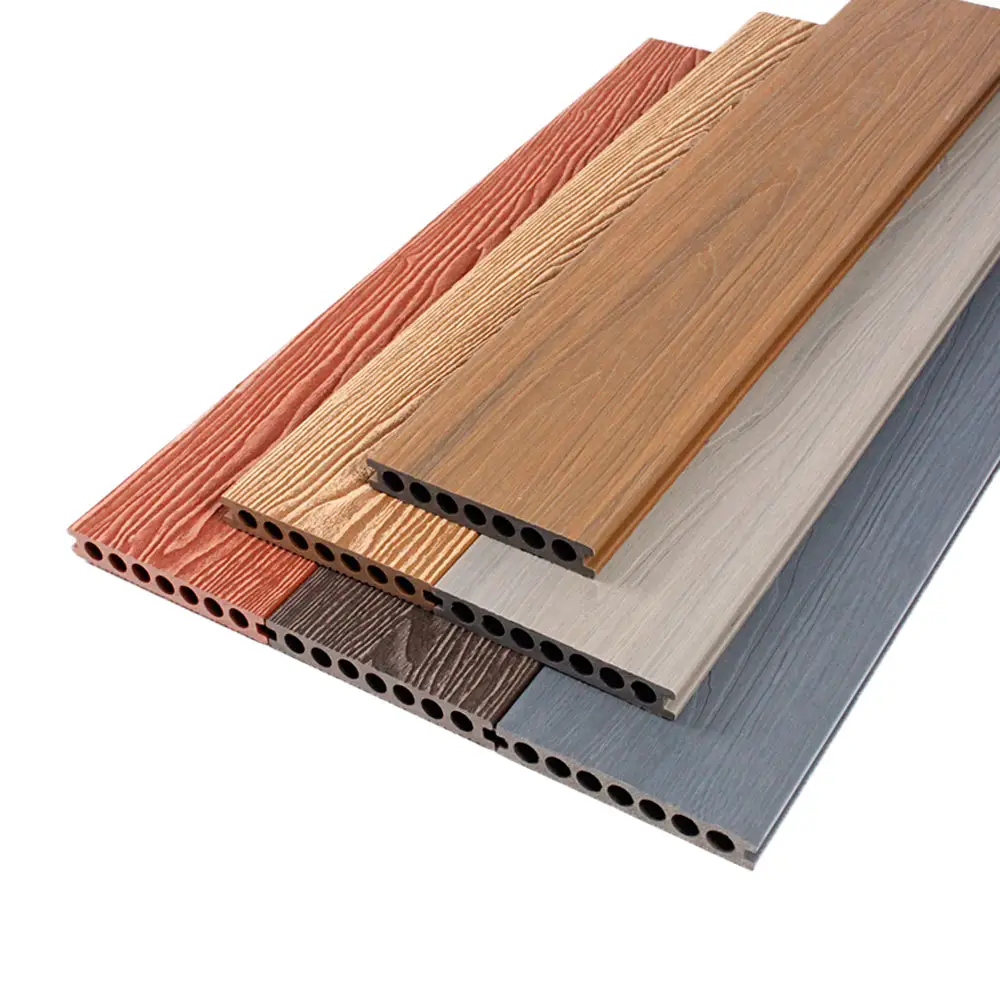 Halong Wpc platelage extérieur panneaux de terrasse en composite à grain de bois panneaux composites revêtement de sol platelage extérieur