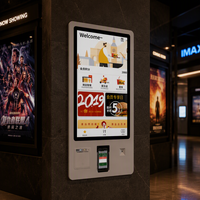 Kiosque de commande automatique 21,5 pouces MJK 2026 pour restaurant, terminal de paiement Android Windows avec SDK, écran tactile capacitif 10 points, sur pied