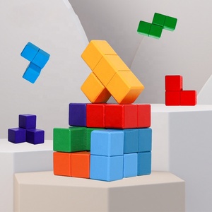 Cubo Magico in Legno Colorato, Gioco Puzzle 3D, Vernice Ecologica, Gioco per lo Sviluppo del Pensiero Logico - Product Image 6