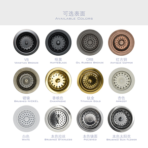 3.<strong>5</strong>" Standard Kitchen Sink <strong>Drain</strong> Assembly <strong>with</strong> Vegetable Garbage Waste Basket Filter - Product Image 2