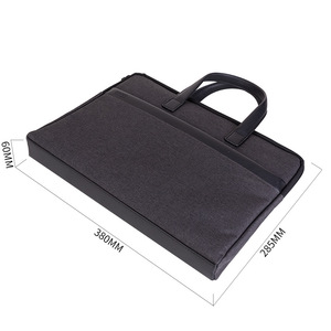 Deli Office Bag 63751 Black Polyester Zipper Briefcase For Business Meeting And Laptop Carrying - Product Image 3