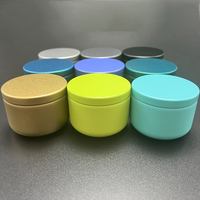 Mini emballage rond personnalisé vide avec bouchon à vis petite boîte en métal étanche à l'air 40g boîte en métal thé matcha café