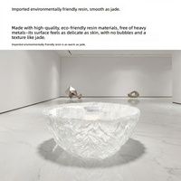Table basse de luxe haut de gamme en résine époxy transparente, style moderne et minimaliste, pour salon ; Design tendance pour gîtes/hôtels