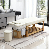 Lit de lavage de cheveux pour salon de beauté, lit de shampooing pour thérapie capillaire, circulation d'eau électrique, massage thaïlandais en bois, lit de shampooing pour spa capillaire