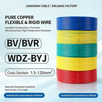 Fil de construction ZR-BV, fil de cuivre rigide isolé en PVC ignifuge, câble de câblage électrique