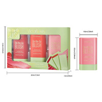 Stick de maquillage 3-en-1 crème : Blush, Rouge à lèvres et Fard à paupières crémeux, végétalien et waterproof