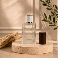 Vente en gros de flacons de parfum en verre transparent de 30 ml, col à vis, atomiseur rechargeable, flacons de voyage vides, prêts à être expédiés