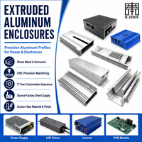 Boîtier d'alimentation en aluminium extrudé sur mesure avec finition anodisée pour circuits imprimés et unités d'alimentation