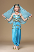Danse du ventre haut pantalon costume tenue thème indien danse Bollywood Halloween Costumes