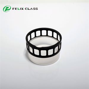 Abat-jour cylindrique en verre borosilicate 3.3 OEM FELIX GLASS, fabriqué à la main, écologique, industriel, givré, peint, échantillon gratuit - Product Image 1