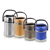 Contenedor de almacenamiento de alimentos de doble pared de acero inoxidable, porta tiffin hermético, fiambrera térmica