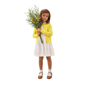 Nuovo <span class=keywords><strong>Cardigan</strong></span> <span class=keywords><strong>Giallo</strong></span> Limone in Lana a Maniche Lunghe da <span class=keywords><strong>Donna</strong></span>, Giacca Lavorata a Maglia Stile Preppy Tinta Unita Autunno 2026 - Product Image 5