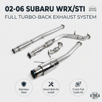 Kit d'échappement turbo catback 3 pouces avec embout de 4,5 pouces et tuyau de descente pour Subaru WRX STI GD EJ205 02-06 – Vente en gros