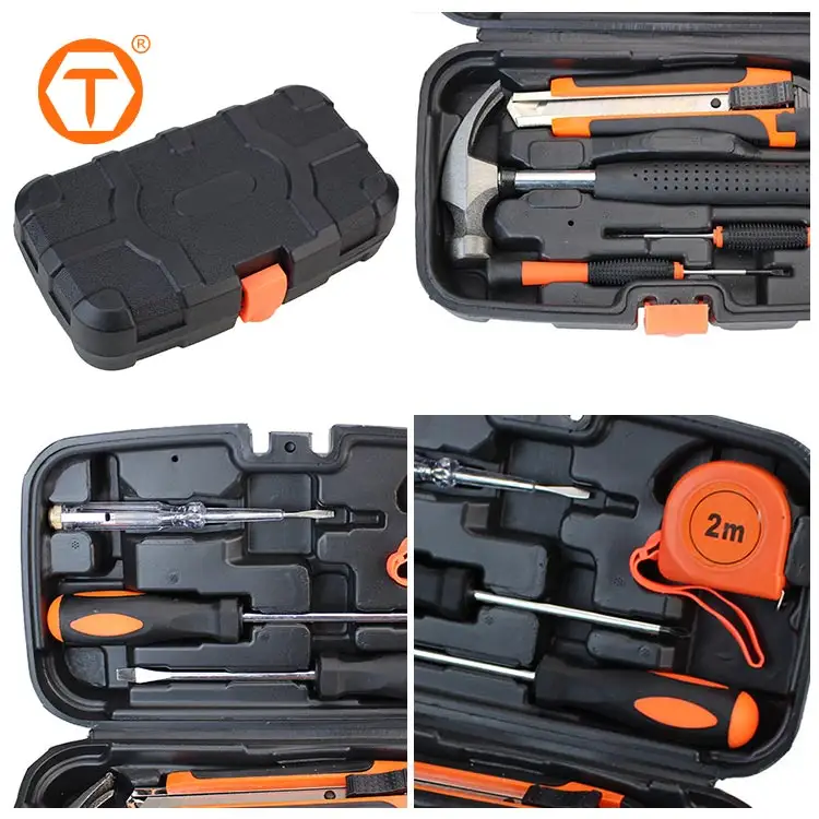 black home use durable multi functional combination complete standard mechanics hand tool kit set with small box usa