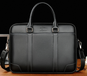 Borsa per Laptop in PU da <span class=keywords><strong>Uomo</strong></span>, Grande Capacità, Tracolla e Valigetta Business, Design di Lusso, Impermeabile e Traspirante - Product Image 1