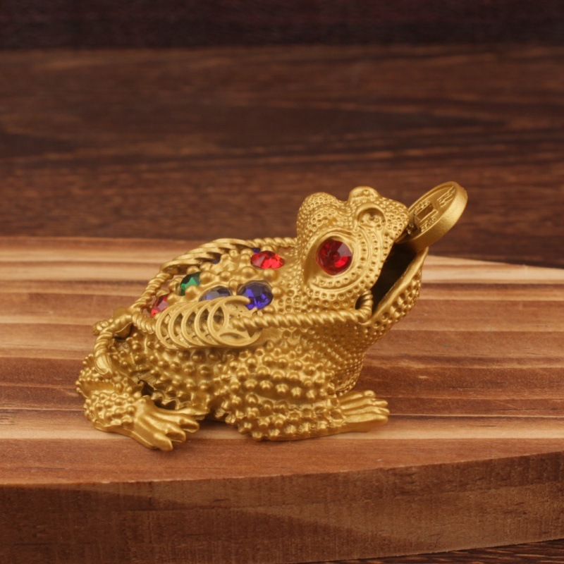 Crapaud à trois pattes doré (alliage)
