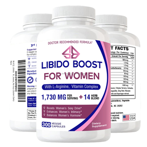 Suplemento de Hierbas Naturales para Aumentar la Libido Femenina, Equilibrio Hormonal, Saw Palmetto, Dong Quai, Vitamina y Zinc, 300 Cápsulas - Product Image 1