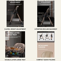 Chaise haute pour bébé multifonctionnelle, portable, compacte, pliable facilement, réglable, pour l'alimentation et les repas, OEM ODM