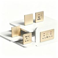Prise murale mince de type 86, 2 prises, ports USB C, panneau blanc ignifuge, usage industriel/hospitalier, 16A 250V