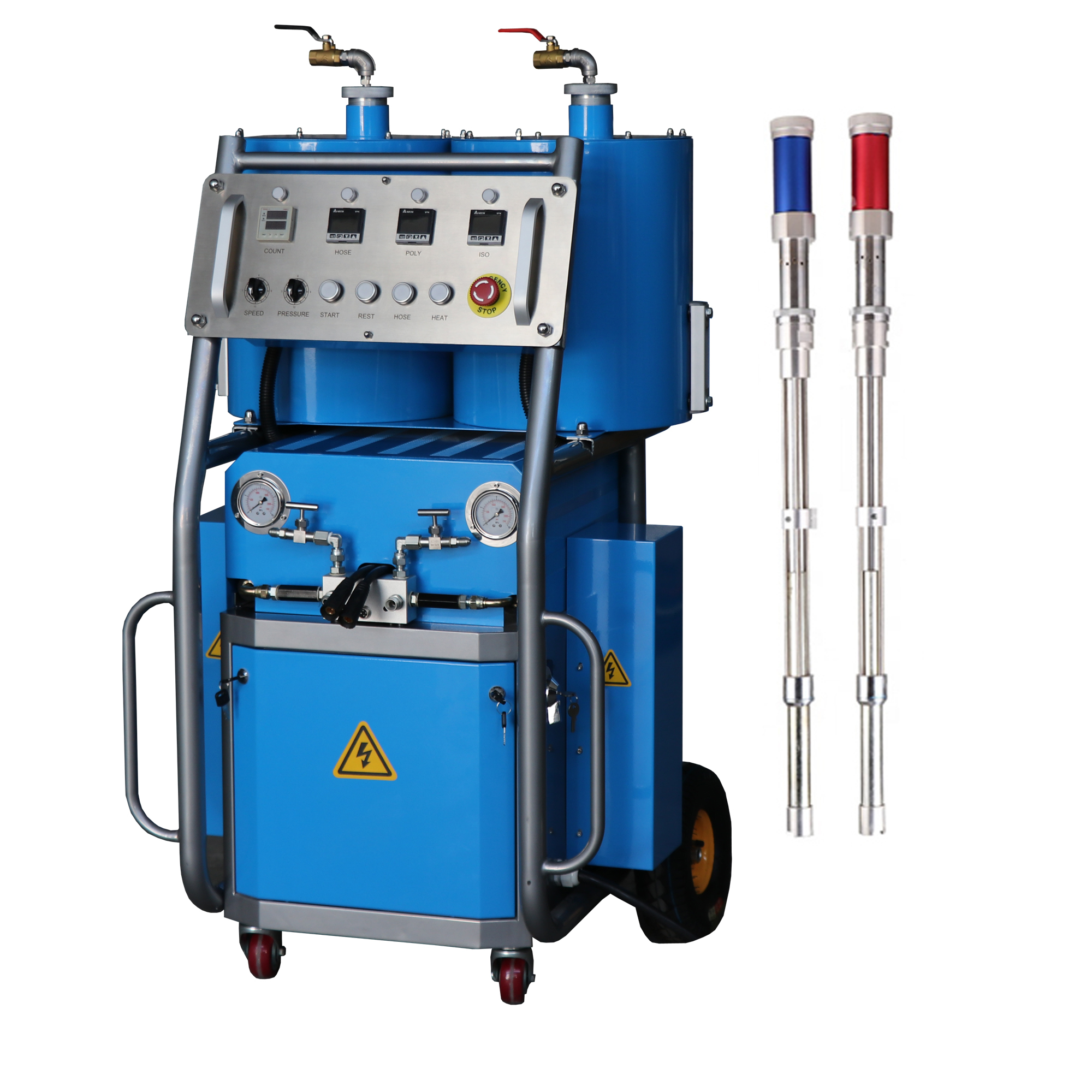 Machine à haute pression de jet d'isolation de mousse de polyuréthane pour le réfrigérateur de toit de mur