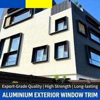 Profilé de finition extérieur en aluminium pour fenêtres, profilé de cadre de fenêtre étanche pour les murs extérieurs des villas et des maisons individuelles