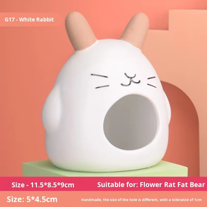 Abri de refroidissement estival pour hamster, cage pour animaux de compagnie, meubles, maison en céramique pour hamster - Product Image 6