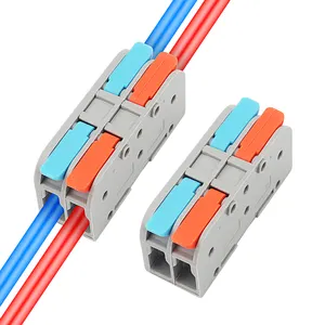 Universal Lever Compact Cable Wiring Connector Circuit Inline Quick Splice Wire Connector 3 In 3 Out Push In Butt Connectors