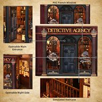 Kit de montage 3D de maison miniature DIY, thème Club de détectives mystérieux, servant de support à livres et de niche à livres, jouet puzzle
