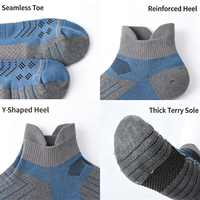 Chaussettes de sport COOLMAX pour hommes, respirantes, antibactériennes, anti-humidité, courtes, tricotées, technique, haute cheville, pour l'été