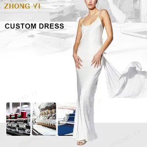 Hot Selling Elegante Kleidung Low Back Maxi kleid mit abnehmbaren Bogen Zug Damen Party kleider