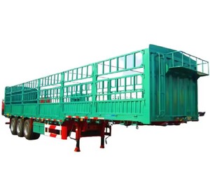 3 Axles 42.5 Ton Steel Utility Drop Open Side Wall Fence Cargo Transporting Semi Trailer