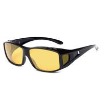 Lunettes de soleil grande taille à porter par-dessus, nouvelle collection, pour la conduite de nuit, lunettes de vision nocturne enveloppantes, vente chaude