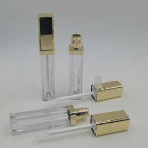 Tubos Cuadrados Transparentes de Plástico para Brillo Labial con Tapa de Rosca, Diseño Dorado, Envase Vacío para Brillo Labial, Botella de Embalaje con Logotipo Personalizado - Product Image 5