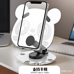 <b>Tablet</b> <b>Stand</b> 12.9 Inch Acrylic Rotating Adjustable Desktop Holder For iPad With Cartoon Design - Product Image 4