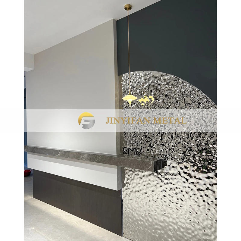 3D Emboss Stainless Steel Panel 304 316 Metal Water Ripple Sheet ...