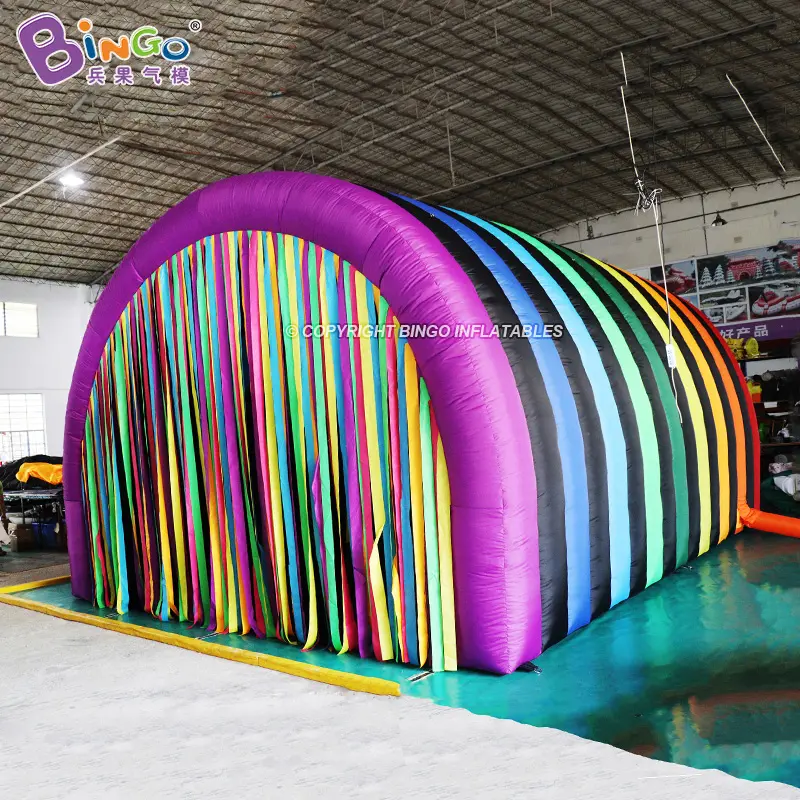 Túnel colorido inflável personalizado personalizado do arco-íris que anuncia Inflatables para a decoração exterior dos eventos