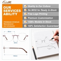 Lunettes de vue sans monture en titane pur Osicare pour femmes, lunettes rondes, style de marque de créateur, monture optique CP, bordeaux, ultra légères
