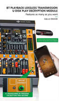 Console de mixage audio professionnelle 24 canaux économique pour DJ, système de sonorisation pour studio et scène