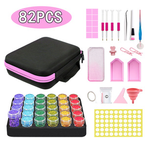 Kit di Strumenti per Pittura Diamantata con Stampa Artistica Moderna, in Plastica Sfumata, con Valigetta per il Trasporto - Product Image 3