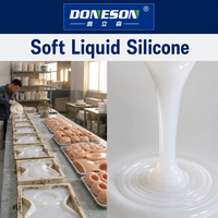 Caoutchouc de silicone liquide ultra-doux à faible dureté pour la fabrication de jouets pour adultes et de pièces corporelles humaines, ressemblant à la peau, sans fuites d'huile, haute élasticité