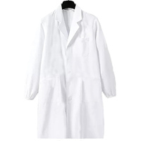 Bata de Laboratorio para Mujer y Hombre, para Científicos, Doctores, Estudiantes, Día de las Profesiones, Cosplay, Disfraz DIY, Bata de Laboratorio de Manga Larga para Veterinarios y Dentistas