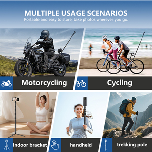 Soporte para Cámara de Aleación de Aluminio para Motocicleta/Bicicleta, para Insta360 X5 X4 X3, para GoPro Hero13/12/11, DJI <span class=keywords><strong>Osmo</strong></span> <span class=keywords><strong>5</strong></span> - Product Image 6